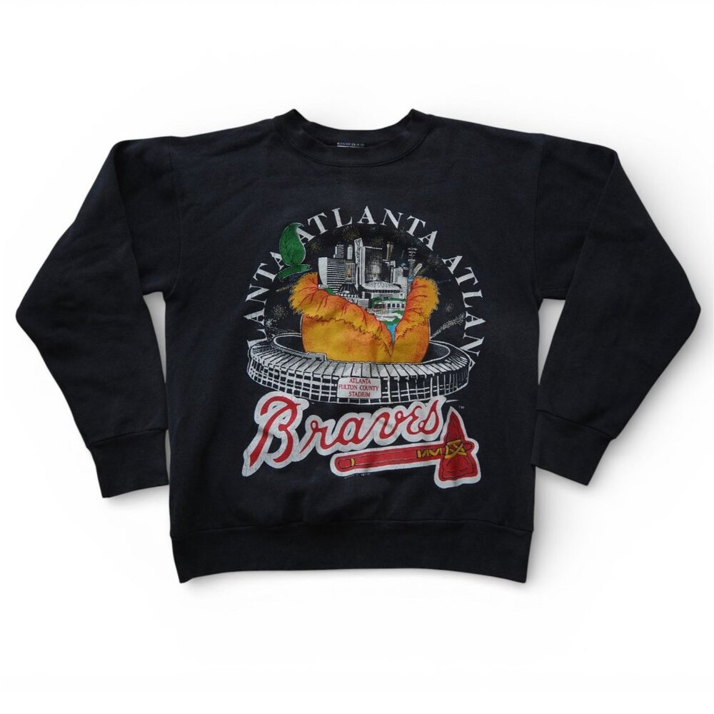 Signal Sports VTG 1992 Atlanta Braves Sweatshirt Men's L Baseball‎ Crewneck